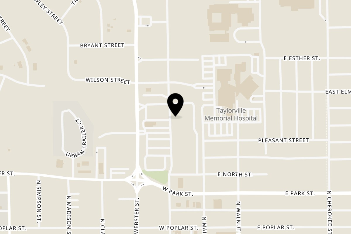Map showing the location of Charro Mexican Restaurant and Bar Taylorville on 512 N Webster St in Taylorville